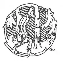 Ynglingasaga: Olaf Trätelgja kam aus Schweden (Illustration von Gerhard Munthe)