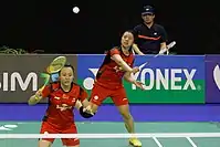 Tian Qing (vorne) und Zhao Yunlei (2013), Gold 2012