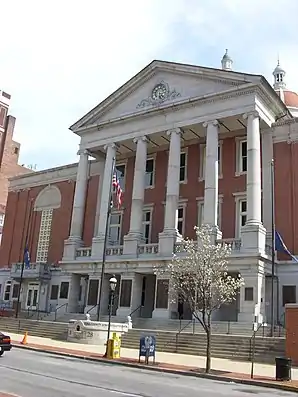 Das York County Courthouse in York, gelistet im NRHP als Teil von Nr. 79002371