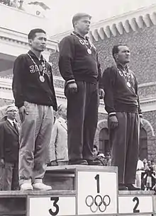 Machmud Umarow (rechts) bei der Siegerehrung 1960