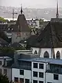 Grimmenturm und Predigerkirche, Blick von ETH-Terrasse