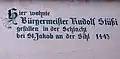Inschrift am Haus «Königstuhl»