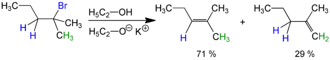 Umsetzung von 2-Brom-2-methyl-pentan mit Kaliumethanolat
