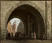 Florianstor in Krakau (poln.:Brama Floriańska w Krakowie), 1844, Bestand Nationalmuseum Warschau
