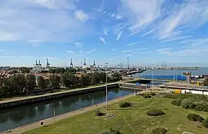 Blick in Richtung Vorhafen