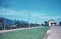 Erstes Stationsgebäude (Aufnahme 1954)