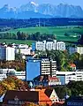 Ursprüngliches Zentralhaus vom Reichelsberg aus (1993)
