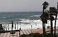 Blick auf den Steinstrand