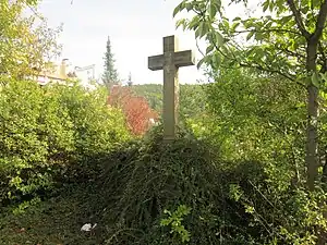 Der sogenannte Zoller-Gedenkstein am Ort seines Todes