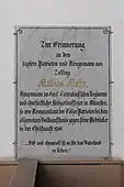 Gedenktafel für Mathias Mayr