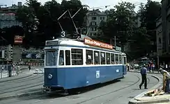 Türlose Seite des Be 4/4 1363am Central im Jahre 1983