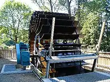 Zuppinger-Rad in Kleinwasserkraftwerk (LBV-Zentrum Mensch und Natur)
