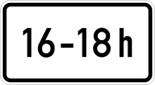 Zusatzzeichen 1040-30Beispiel aus der Gruppe der beschränkenden Zusatzzeichen