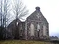 Ruine der schwedischen Kirche in Allažmuiža aus dem frühen 17. Jahrhundert
