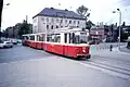 Typischer Dreiwagenzug aus Zweiachsern, hier 1989 bei der Straßenbahn Zwickau