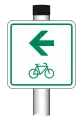 Zwischenwegweiser linksweisend