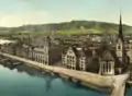 Stadthausquai auf einer Photochromaufnahme, um 1900