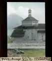Brissago, Kirche Madonna di Ponte, Kuppel Teil. Historisches Bild von Leo Wehrli (1940)