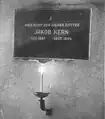 Gedenktafel beim ehemaligen Grab in der Stiftskirche  Geras