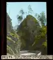 Alte Fotografie der Schlucht und des Infanteriewerks