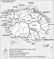 Karte der traditionellen Häuptlingstümer und Distrikte