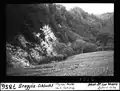 Breggia-Schlucht, Flysch-Mulde. Historisches Bild von L. Wehrli (1934)