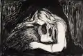 Vampir II (1895), Lithografie, 38,5 × 54,8 cm, Thielska galleriet Stockholm