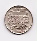 Münze zu 2,50 Escudo von 1951.Im Volksmund 25 Tostõs genannt.