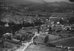 Stabio. Historisches Luftbild von Werner Friedli (1946)