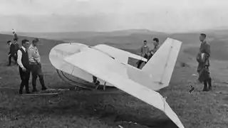 „Charlotte“ im August 1922 beim Rhönwettbewerb auf der Wasserkuppe
