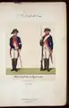 Offizier und Soldat, in der Uniform des Jahres 1779