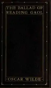 Ausgabe des Buches The Ballad of Reading Gaol aus dem Jahr 1904, schwarzer Einband mit Goldprägung