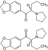 Strukturformel von Methylendioxypyrovaleron