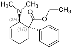 Strukturformel von (1R,2R)-cis-Tilidin