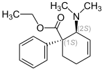 Strukturformel von (1S,2S)-cis-Tilidin