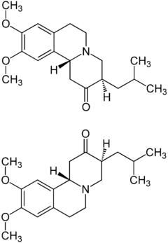 Strukturformel von Tetrabenazin