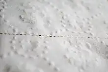 Perforation zur Trennung von Toilettenpapierblättern