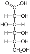 Strukturformel von Gluconsäure