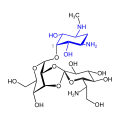 Hygromycin B(blau: Desoxystreptamin-Struktur)