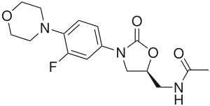 Strukturformel von Linezolid