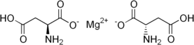 Strukturformel von Magnesiumgaspartat
