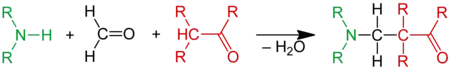 Schema der Mannich-Reaktion