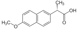 Strukturformel von Naproxen