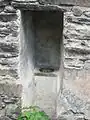 Innenansicht des Aborterkers der Ruine Obertagstein