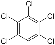 Struktur von Pentachlorbenzen