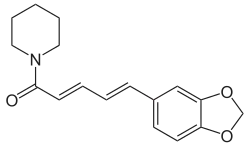 Strukturformel von Piperin