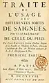 Traité de l’usage des différentes sortes de saignées. 1727