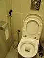 In orientalischen Ländern ist oft ein Wasserschlauch (links) zu finden