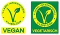Rechts das V-Label für vegetarische Speisen